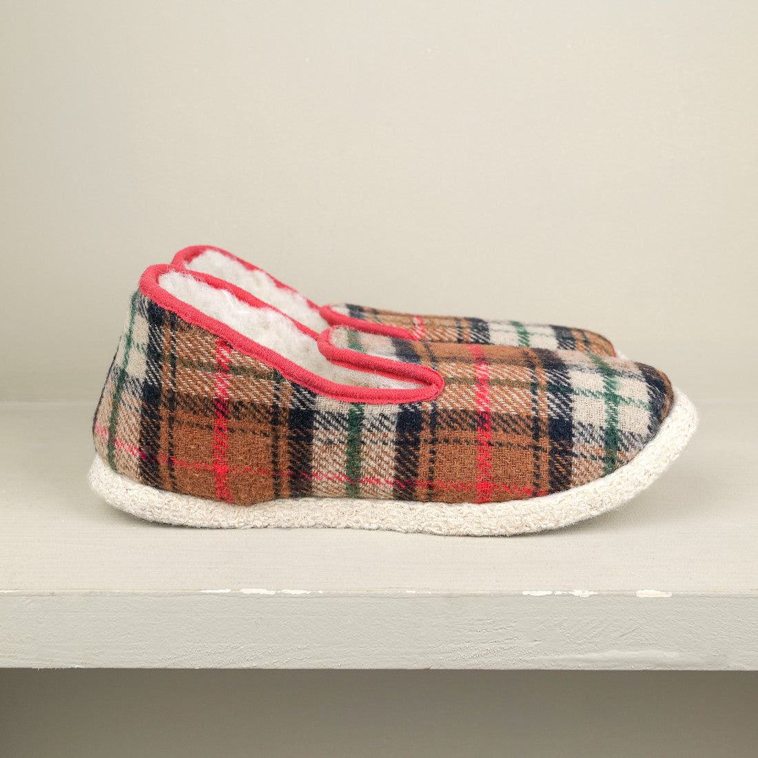Chaussons Charentaises traditionnels écossais