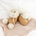 Chaussons fourrés bébé en mérinos