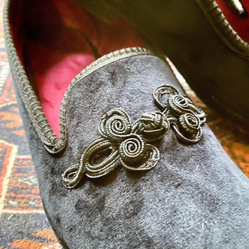Chaussons smoking en velours