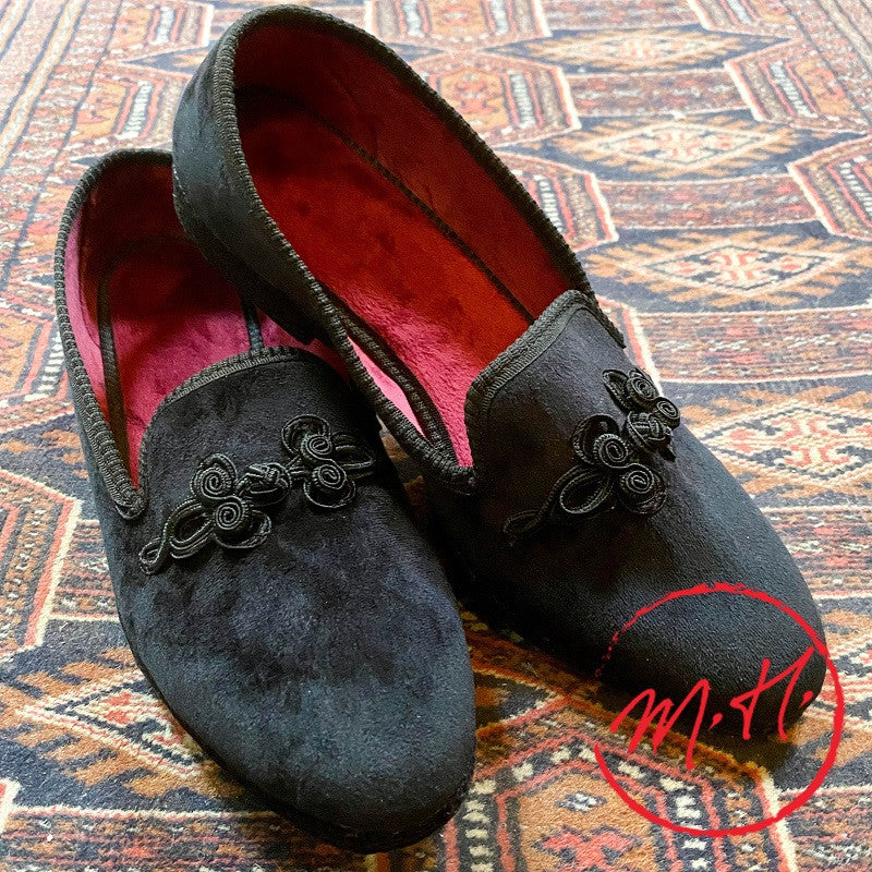 Chaussons smoking en velours