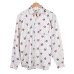 Chemise écrue à fleurs