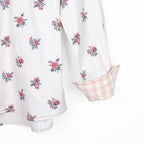 Chemise écrue à fleurs