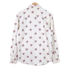 Chemise écrue à fleurs