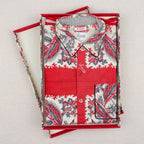 Chemise épis de blé rouge