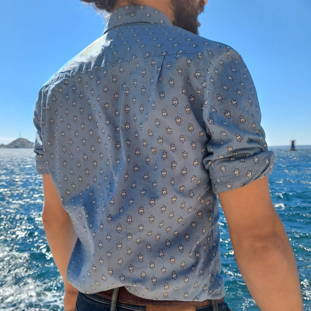 Chemise gardian bleu glacier