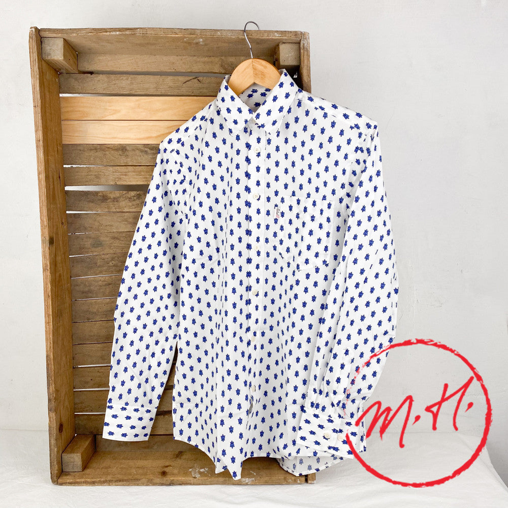 Chemise homme provençal mosca bleu et blanc