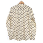 Chemise provençale motif aubépine beige