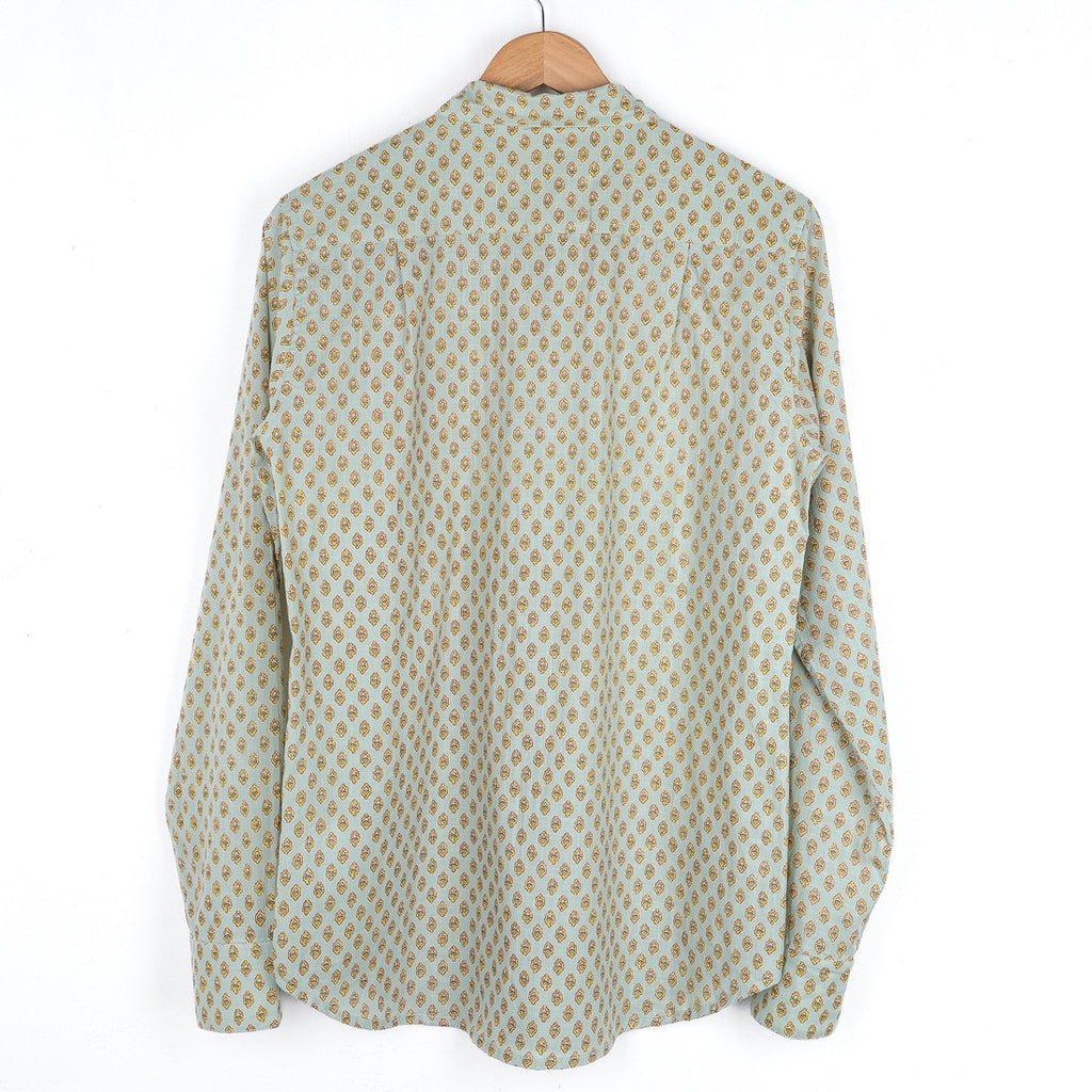 Chemise provençale motif Calisson Menthe