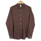 Chemise provençale motif treille noir
