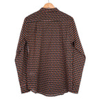 Chemise provençale motif treille noir