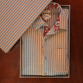Chemise rayée bleu vanille