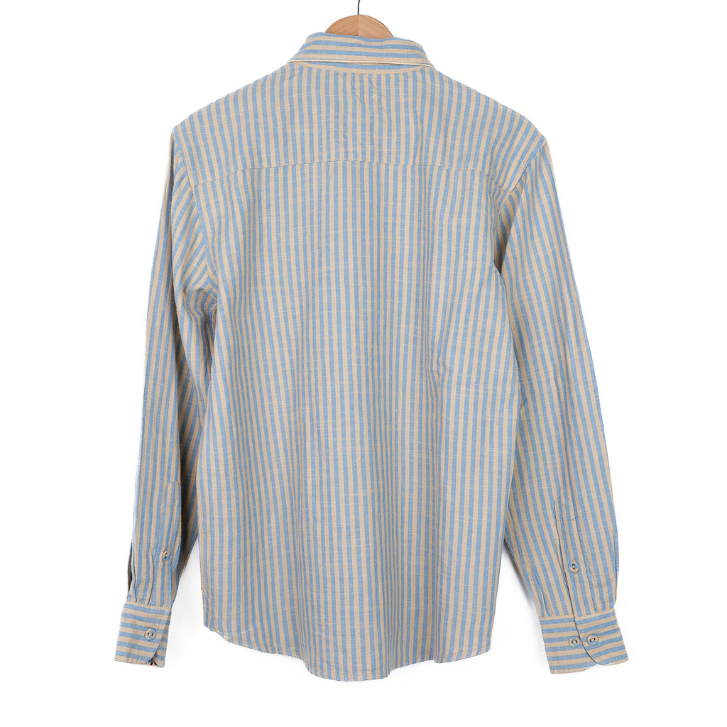 Chemise rayée bleu vanille
