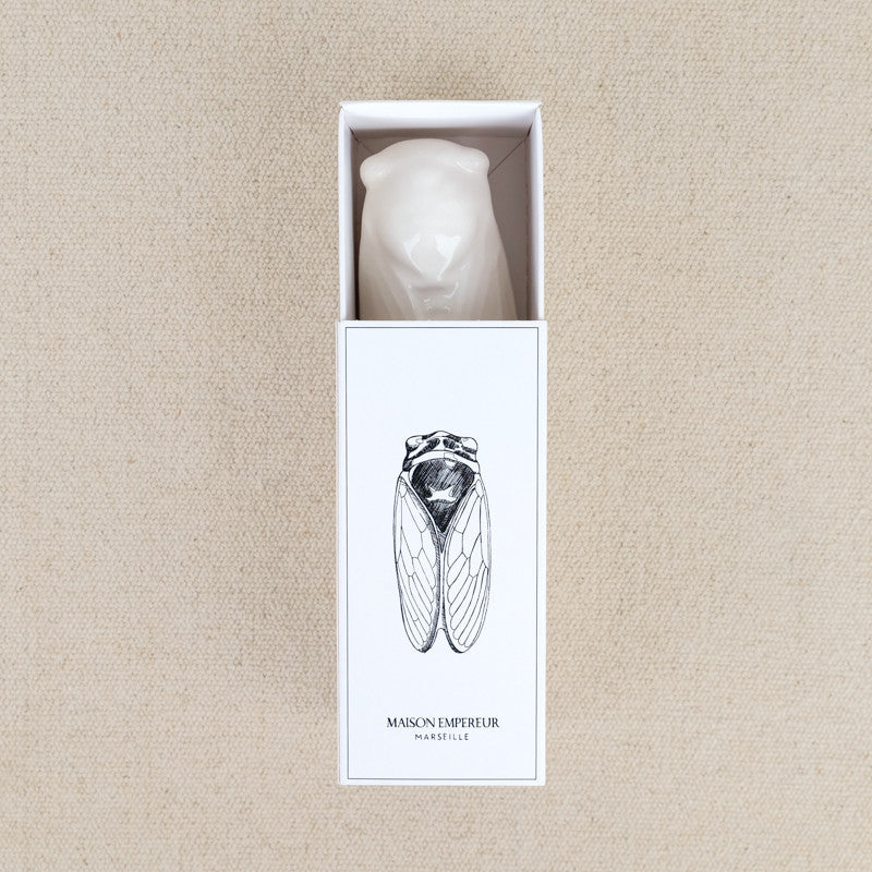 Cigale en céramique blanche Maison Empereur