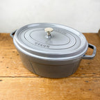 Cocotte en fonte ovale gris graphite