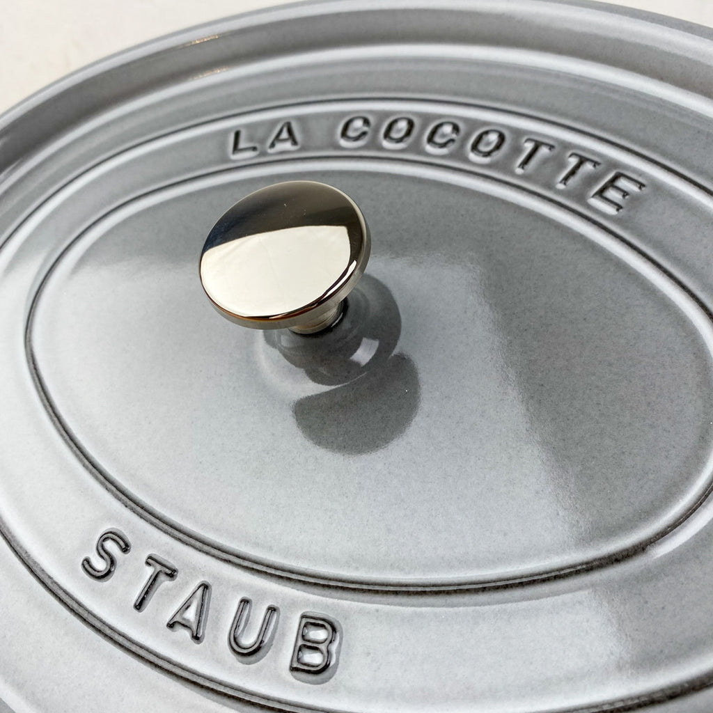 Cocotte en fonte ovale gris graphite