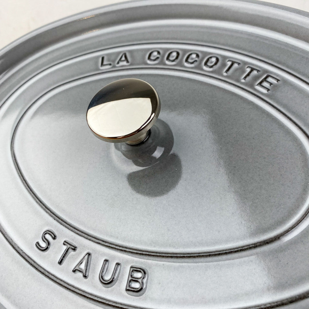 Cocotte en fonte ovale gris graphite