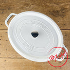 Cocotte en fonte ovale truffe blanche