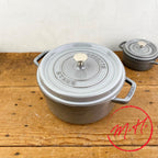 Cocotte en fonte ronde gris graphite