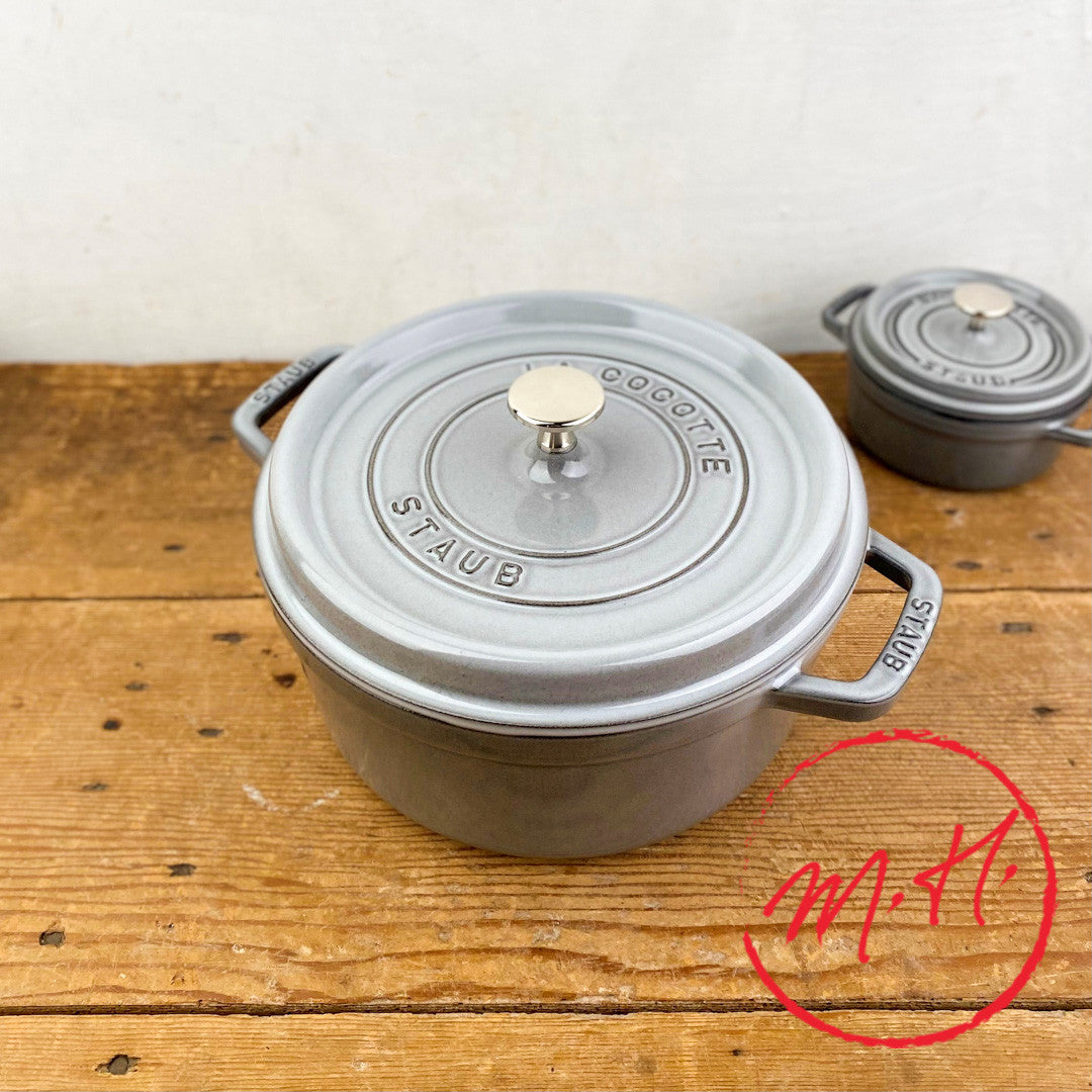 Cocotte en fonte ronde gris graphite