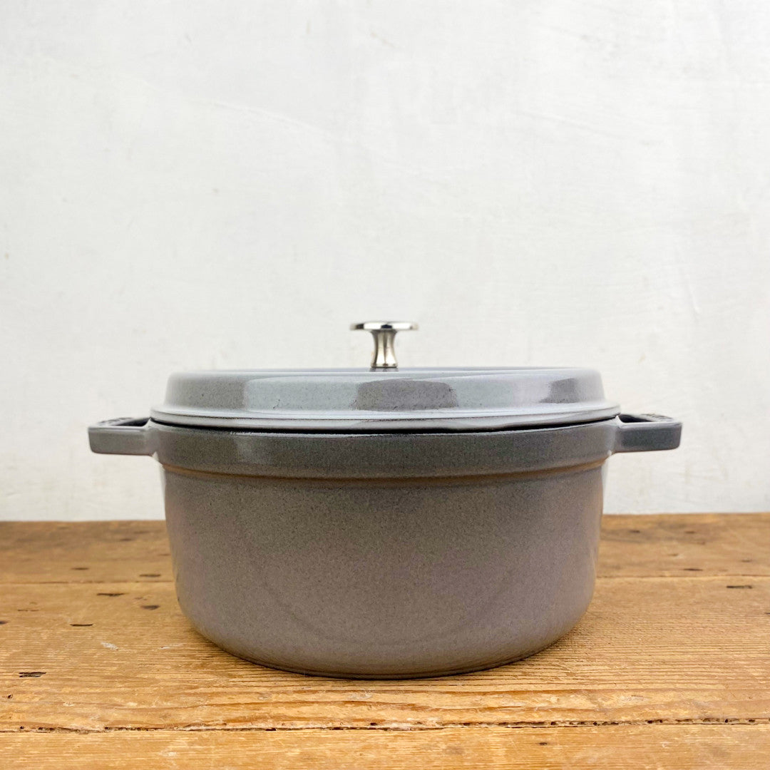 Cocotte en fonte ronde gris graphite