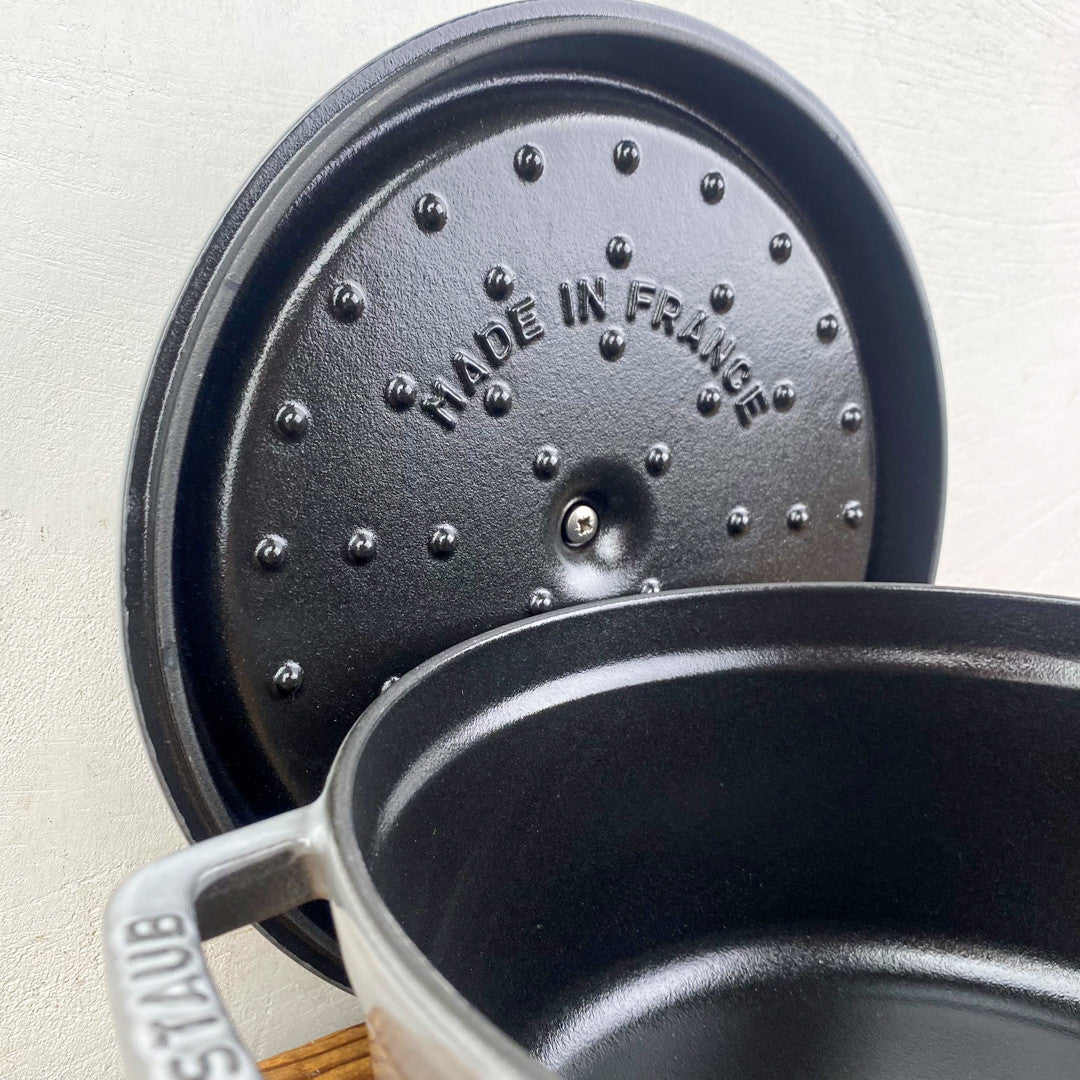 Cocotte en fonte ronde gris graphite