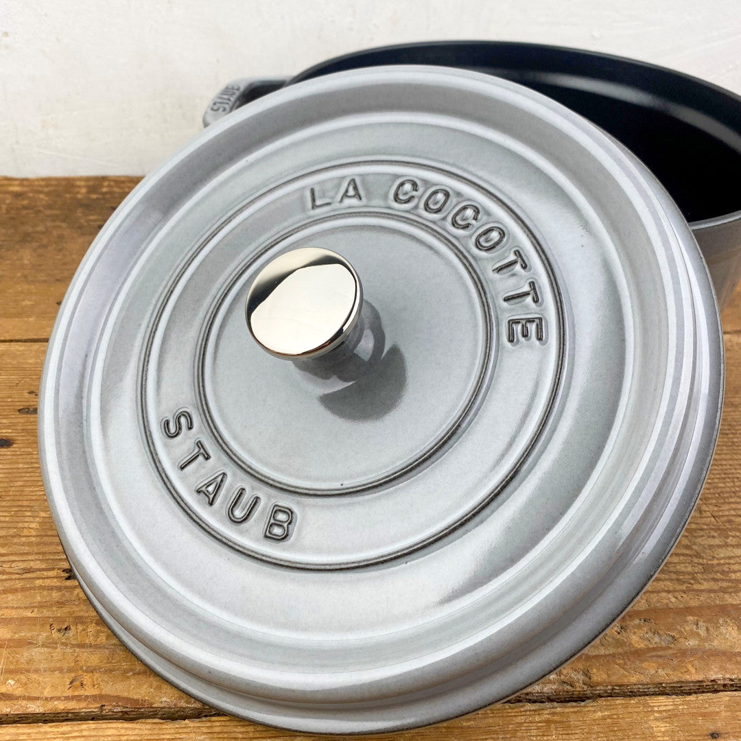 Cocotte en fonte ronde gris graphite