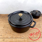 Cocotte en fonte ronde Noir mat