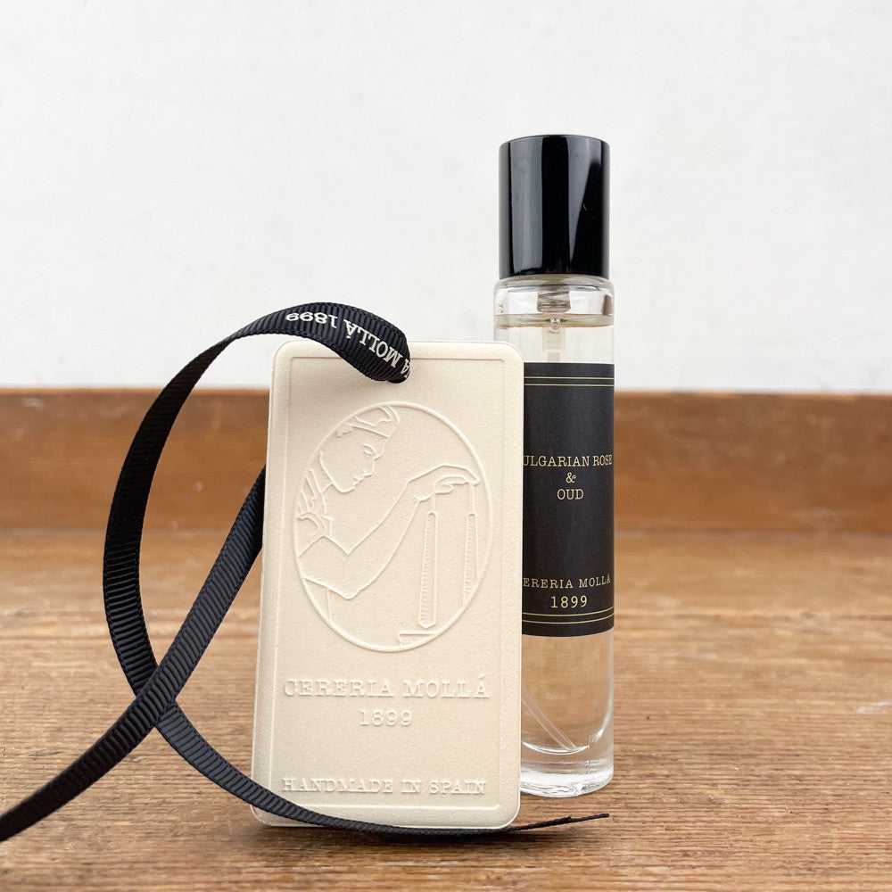 Brume parfumée rose de damas et oud avec Céramique Cereria Molla