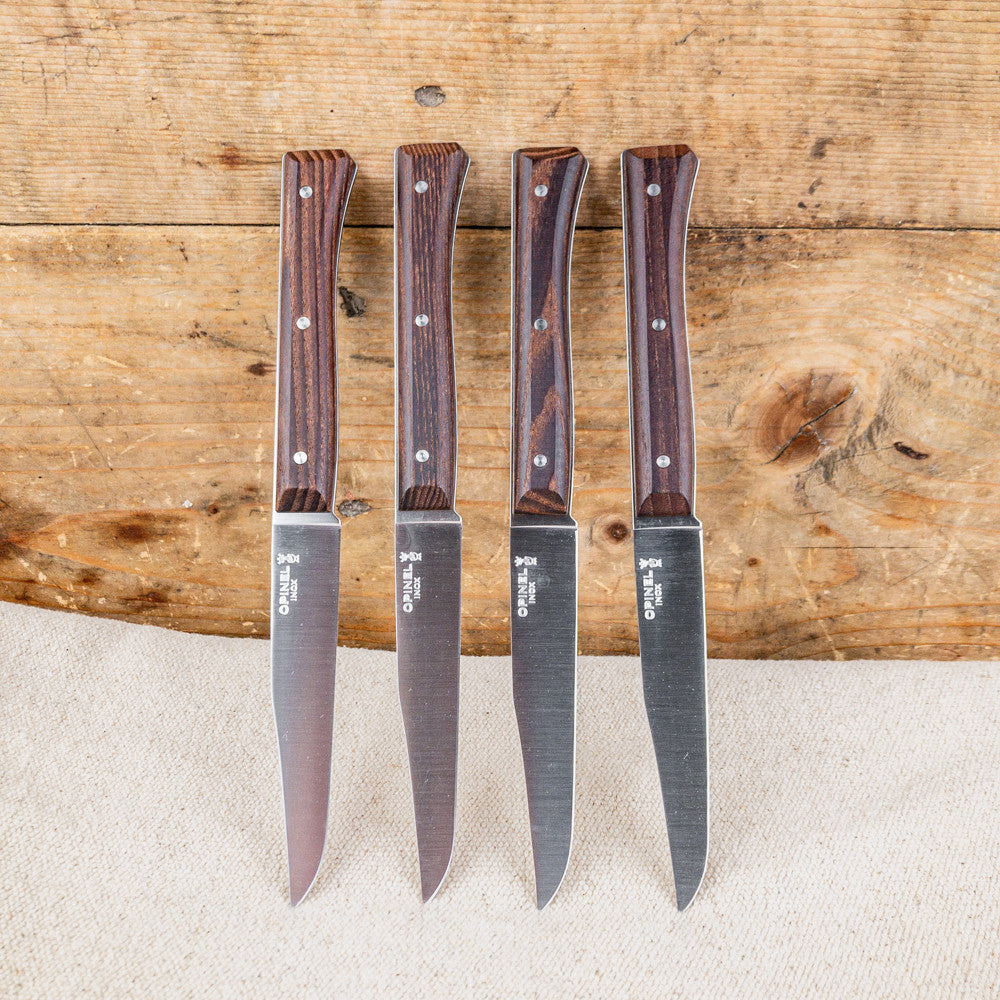 Coffret de 4 couteaux de table Opinel Frêne Sombre