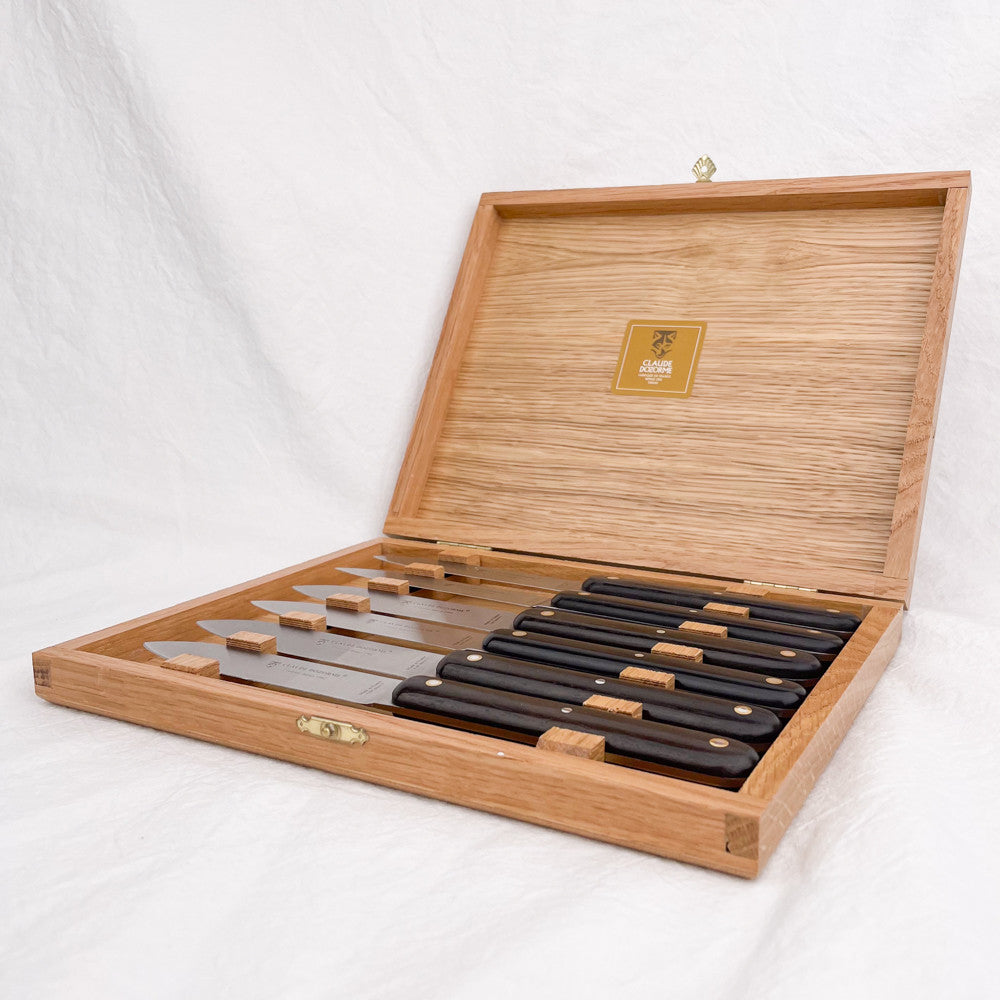 Coffret de 6 couteaux à steak manche ébène