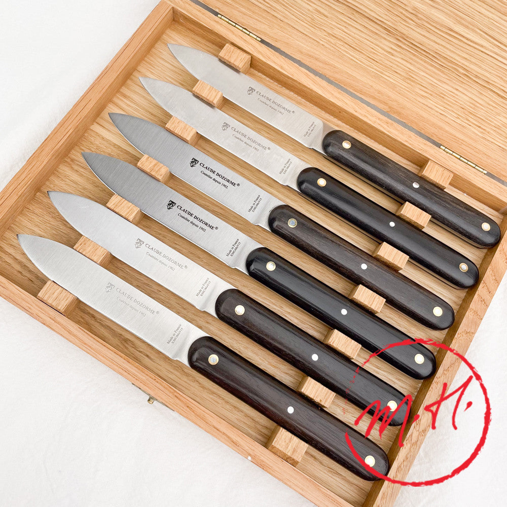 Coffret de 6 couteaux à steak manche ébène