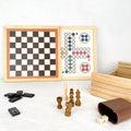 Coffret de jeux de plateau en bois