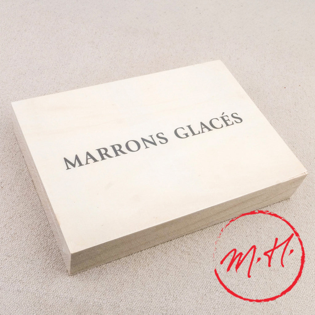 Coffret en bois 8 marrons glacés