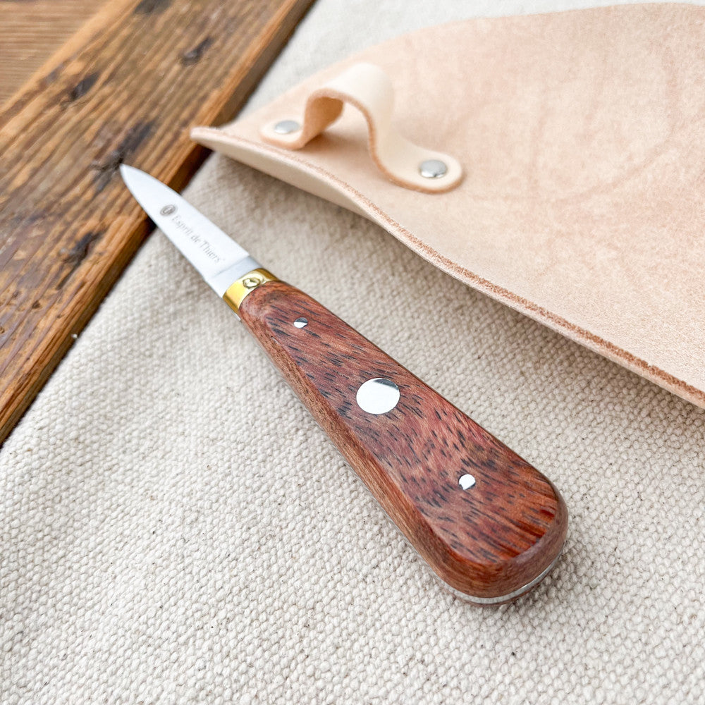 Coffret lancette à huître et protection cuir