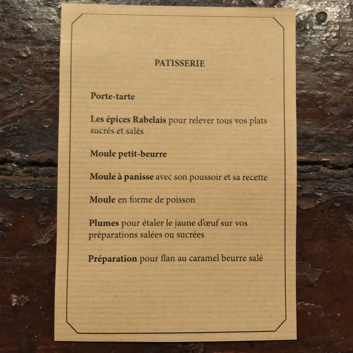 Coffret Patisserie