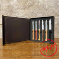 Coffret prestige de 6 couteaux Douk-Douk© de table manche bois.
