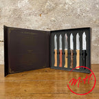 Coffret prestige de 6 couteaux Douk-Douk© de table manche bois.