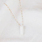 Collier cigale blanche et doré
