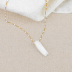 Collier cigale céramique blanche