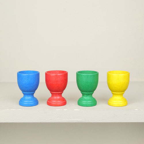 Coquetier en bois coloré