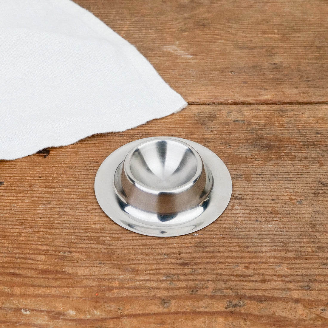 Coquetier plat en acier inoxydable