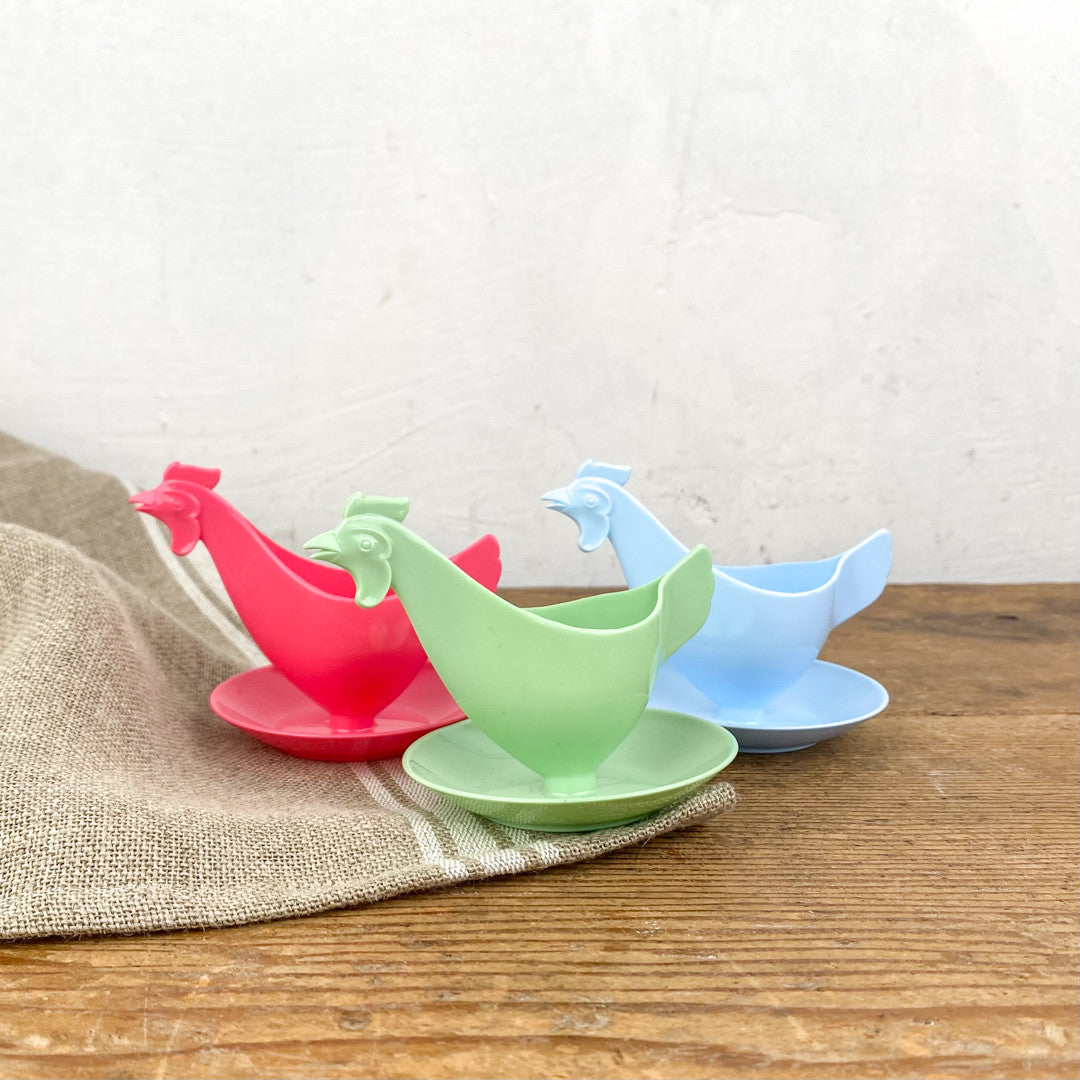 Coquetier poule en plastique