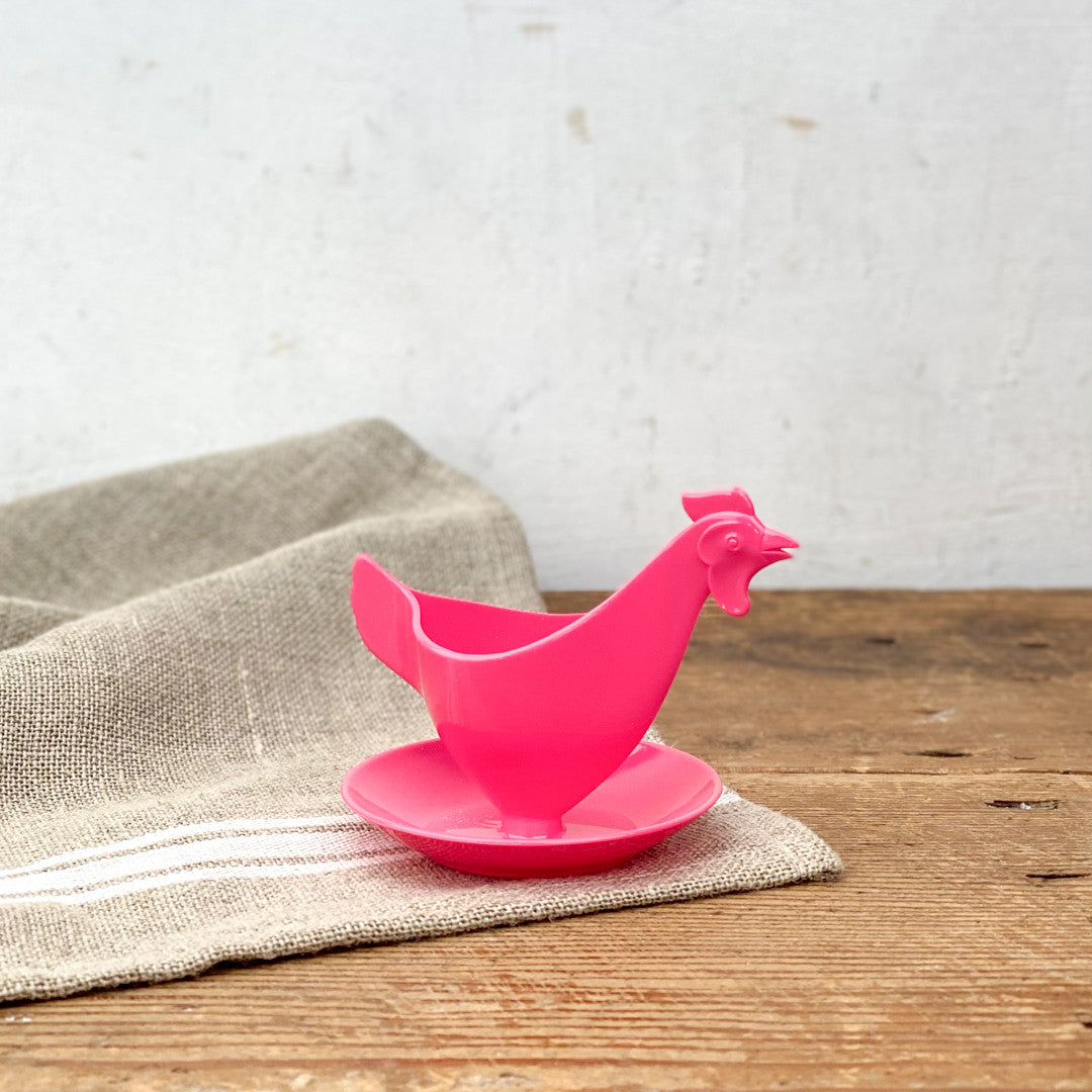 Coquetier poule en plastique