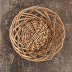 Panier tresses en osier naturel