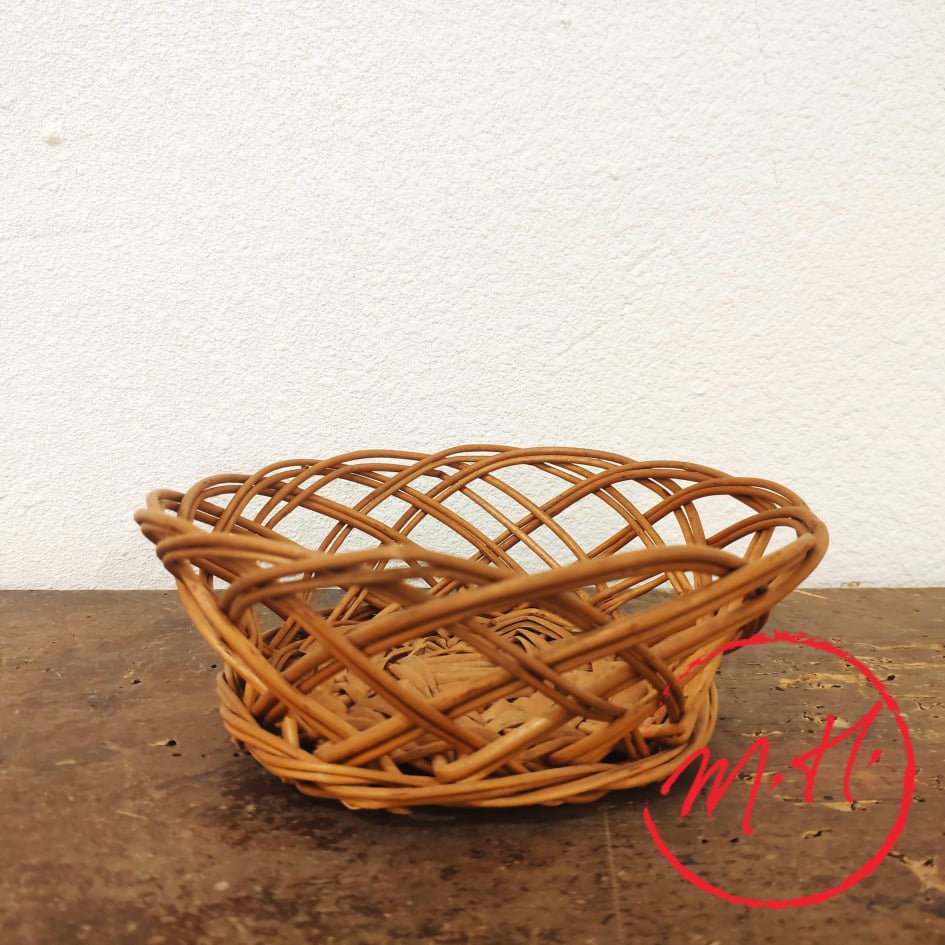 Panier tresses en osier naturel
