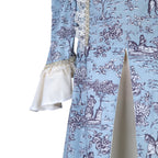 Costume de marquise en jouy bleu