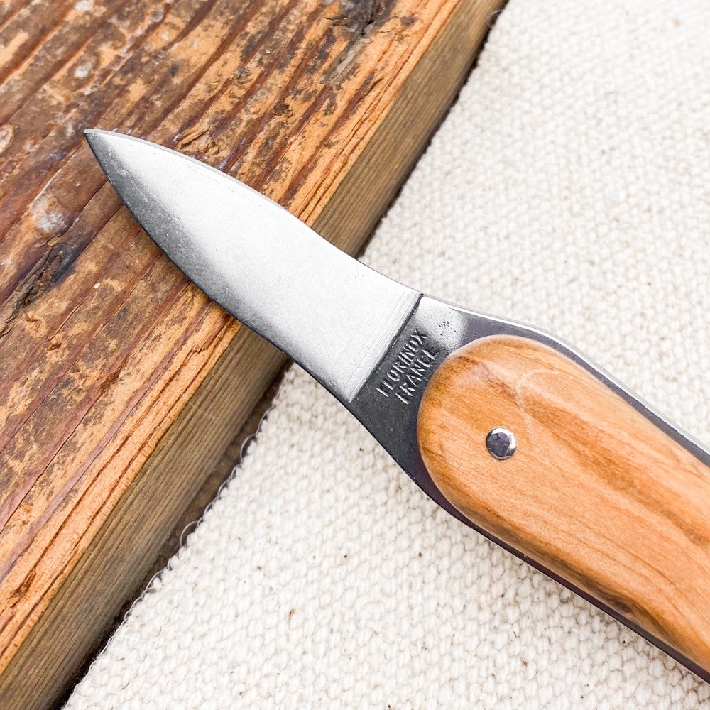 Couteau à huîtres bois d'olivier
