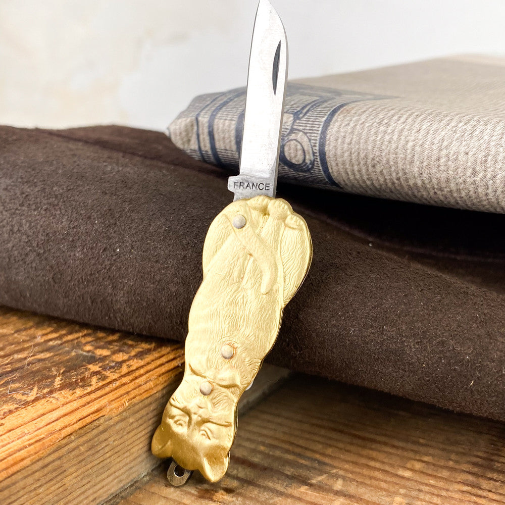 Couteau breloque Coursolle sujet en laiton