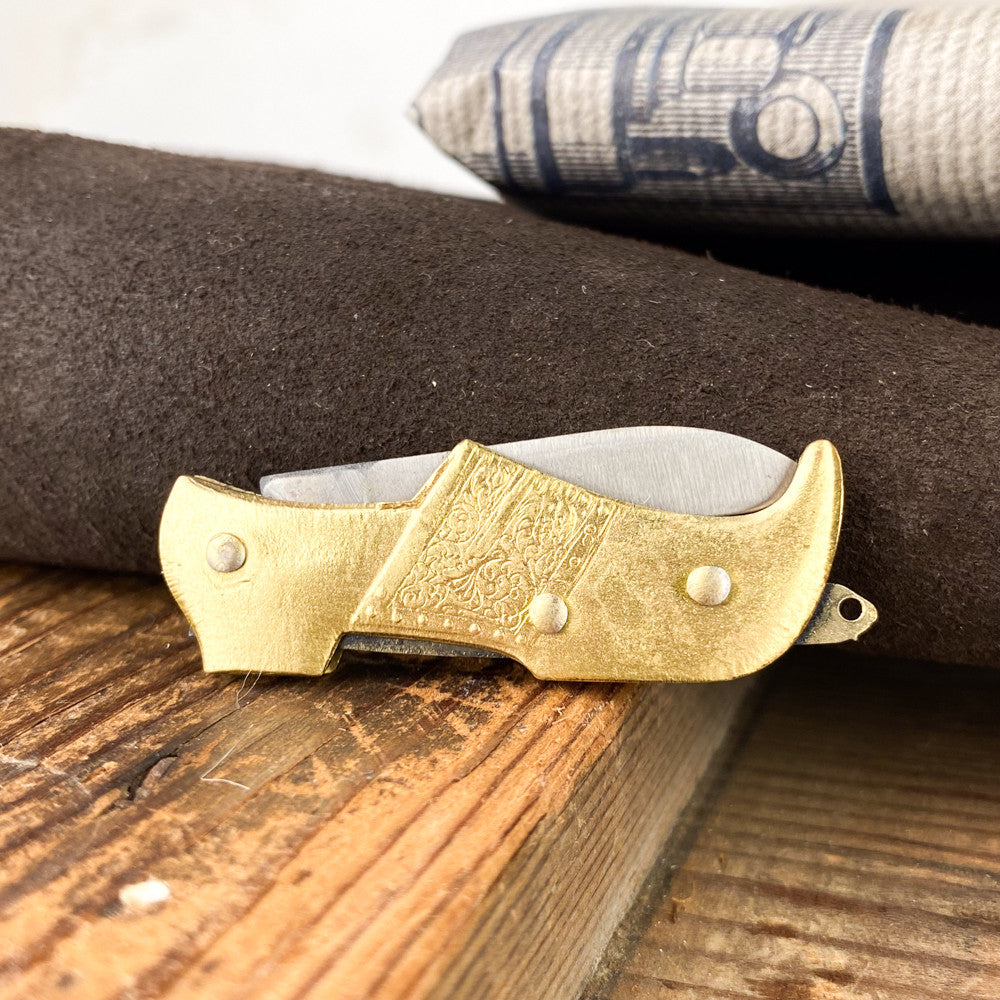 Couteau breloque Coursolle sujet en laiton
