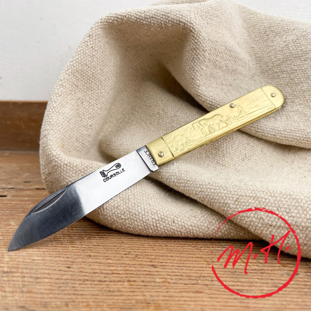 Couteau Coursolle laiton carbone Laboureur
